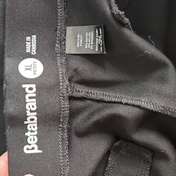 Betabrand W0076-BK Black Straight Leg Classic Dress Yoga Pants - Picture 6 of 7